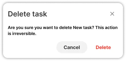 Delete task